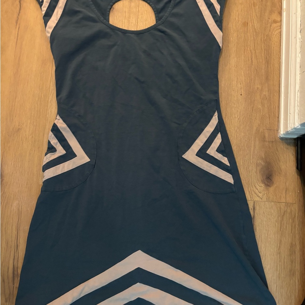 Synergy Organic Clothing Backless Blue and Pink Dress